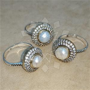 Turkish Silver Vintage Design  Cocktail Rings
