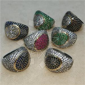 Turkish Silver Vintage Design  Cocktail Rings