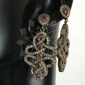 Turkish Silver Vintage Design  Dangle Earrings