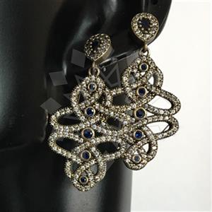 Turkish Silver Vintage Design  Dangle Earrings