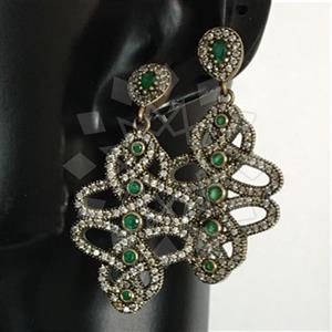 Turkish Silver Vintage Design  Dangle Earrings