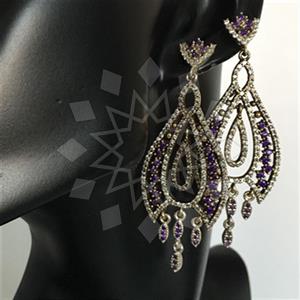 Turkish Silver Vintage Design  Dangle Earrings