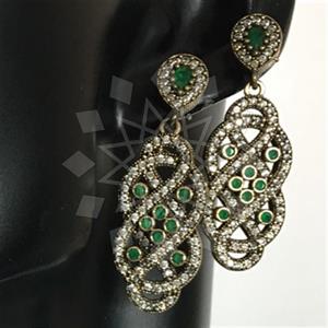 Turkish Silver Vintage Design  Dangle Earrings