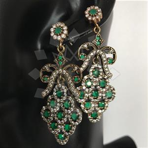 Turkish Silver Flower Dangle Earrings