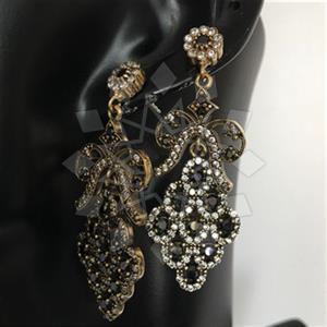 Turkish Silver Flower Dangle Earrings