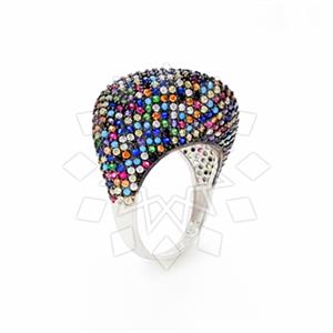 925 Sterling Silver Geometric Cocktail Rings