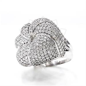 925 Sterling Silver Flower Cocktail Rings