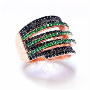 925 Sterling Silver Geometric Cocktail Rings