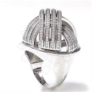 925 Sterling Silver Geometric Cocktail Rings