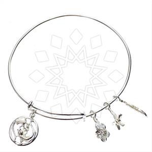 925 Sterling Silver Zodiac Bangle Bracelets