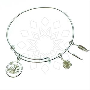 925 Sterling Silver Zodiac Bangle Bracelets